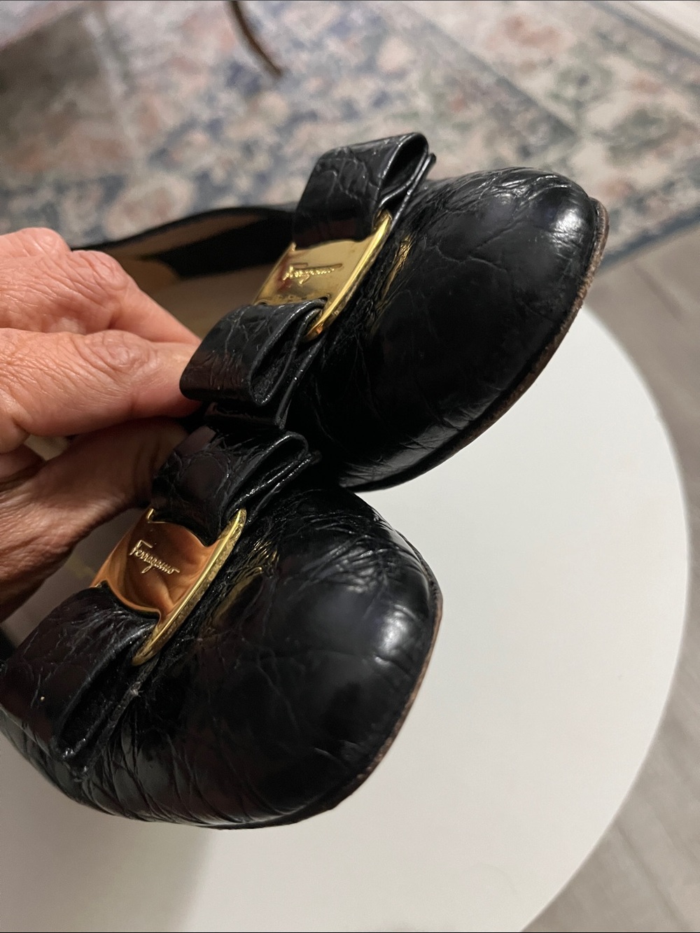 Salvatore Ferragamo Black Leather Shoes - Picture 9 of 11